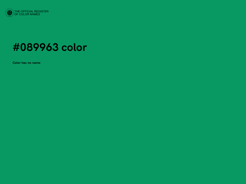 #089963 color image