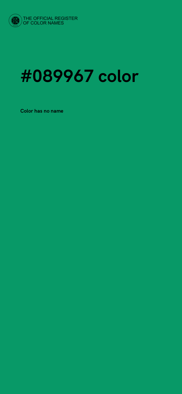 #089967 color image