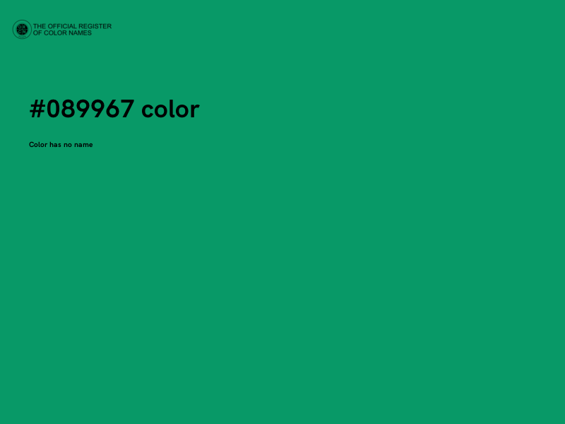 #089967 color image