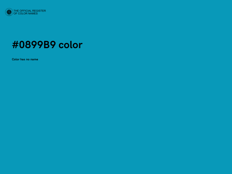#0899B9 color image