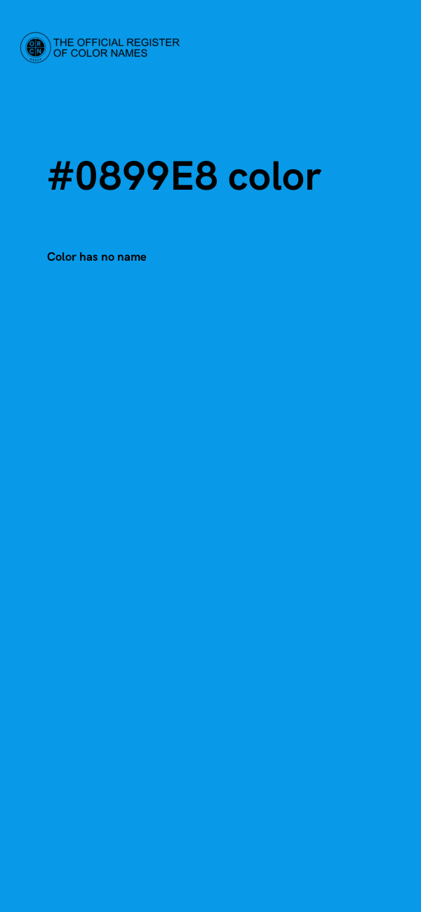 #0899E8 color image