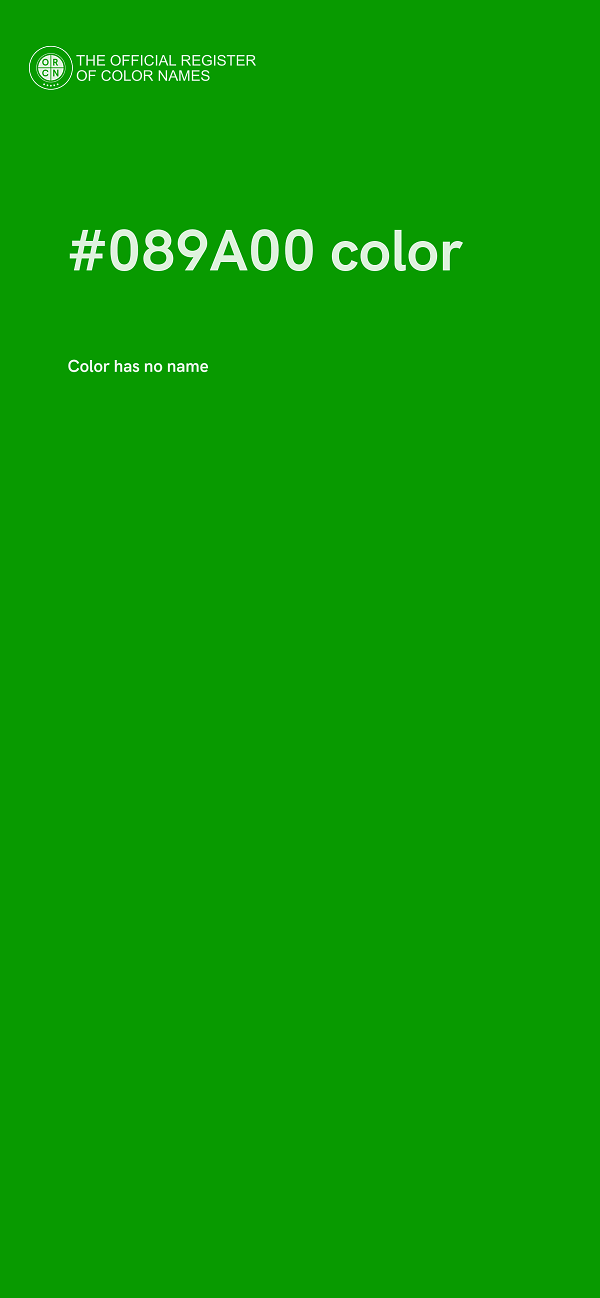 #089A00 color image