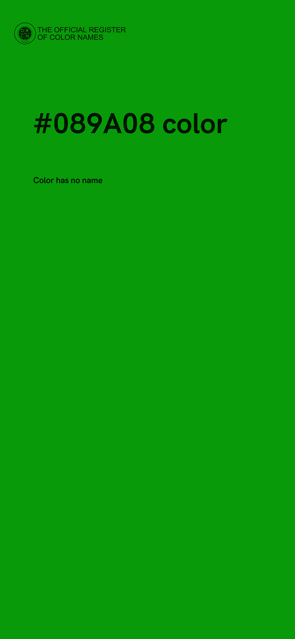 #089A08 color image