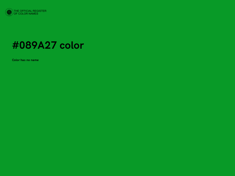 #089A27 color image