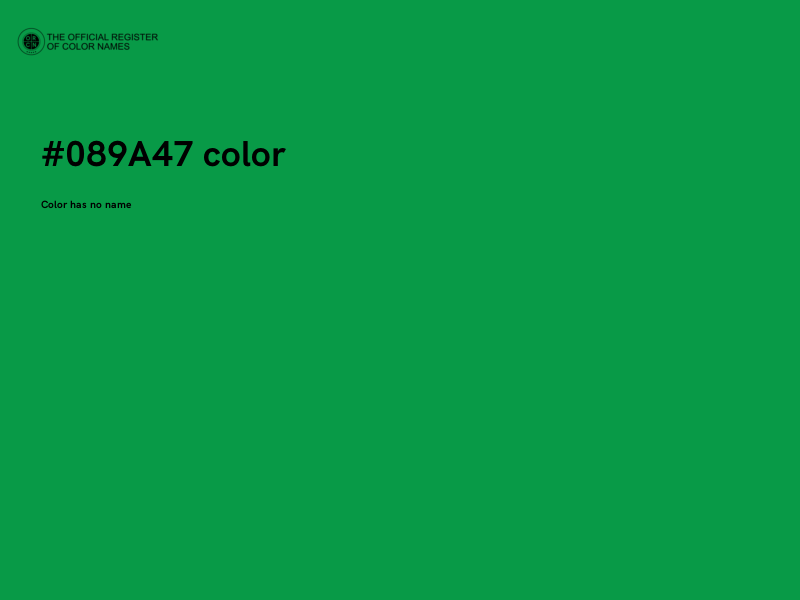 #089A47 color image