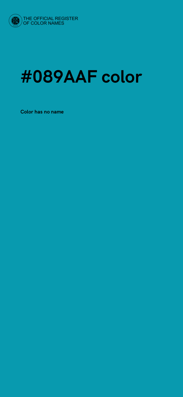 #089AAF color image