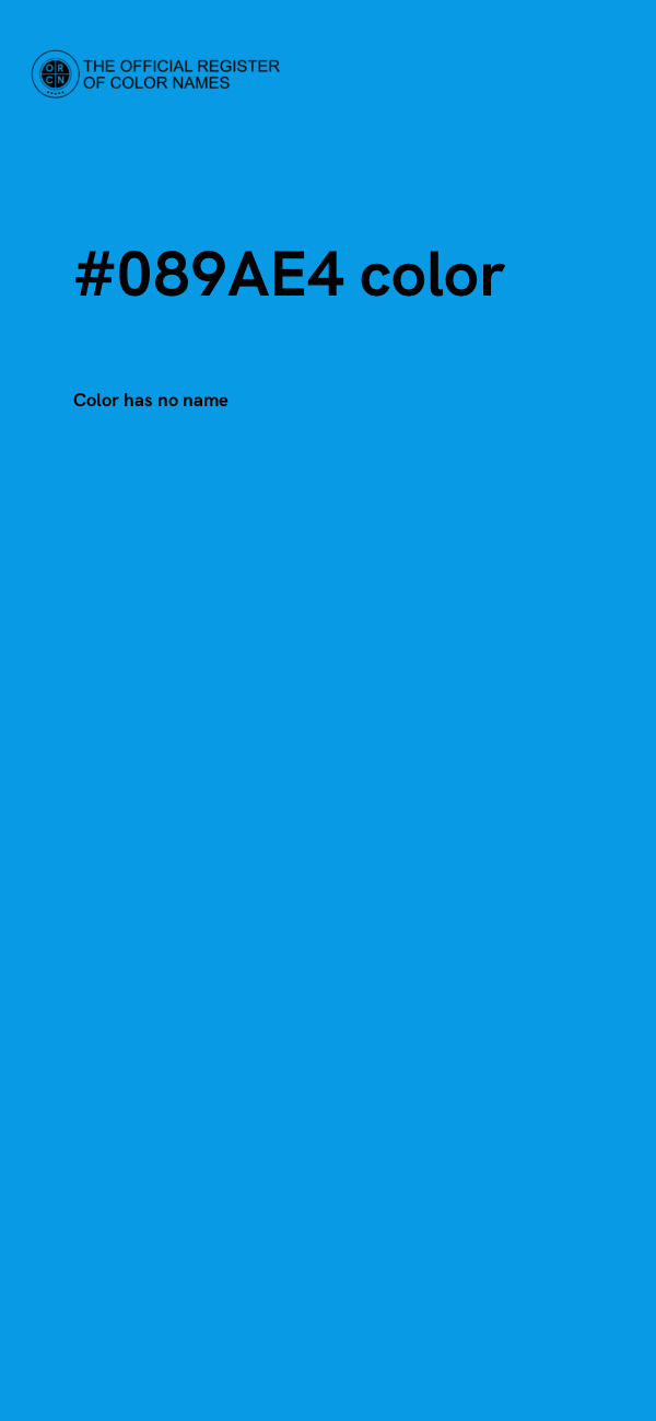 #089AE4 color image