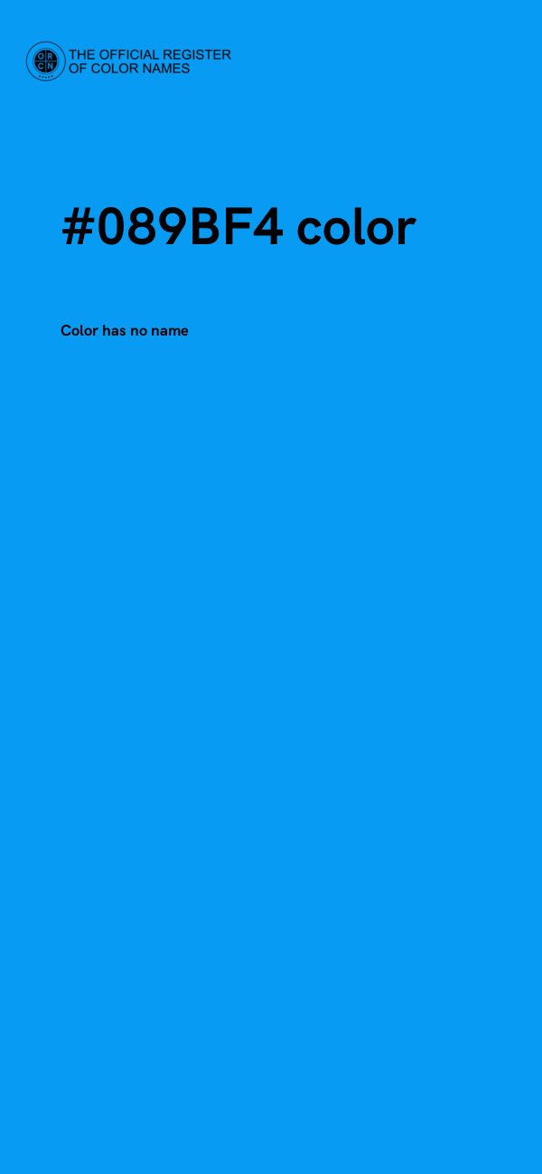 #089BF4 color image