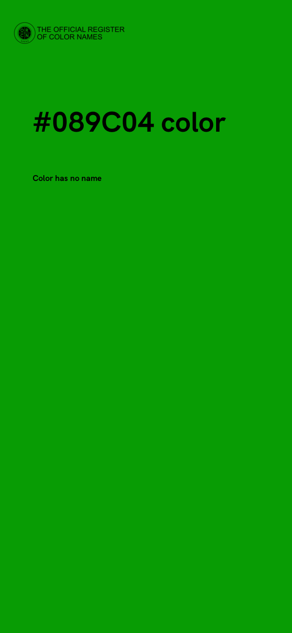 #089C04 color image
