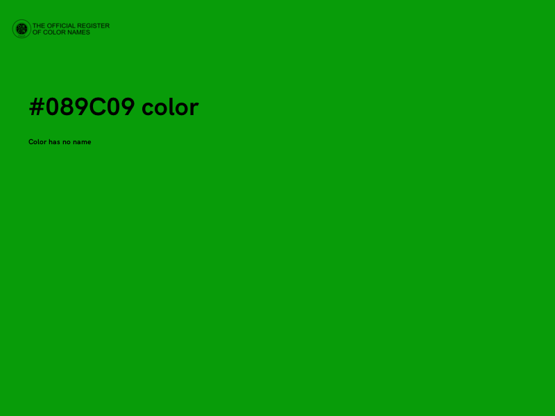 #089C09 color image