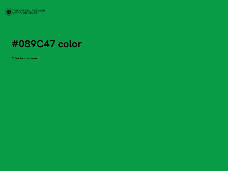 #089C47 color image