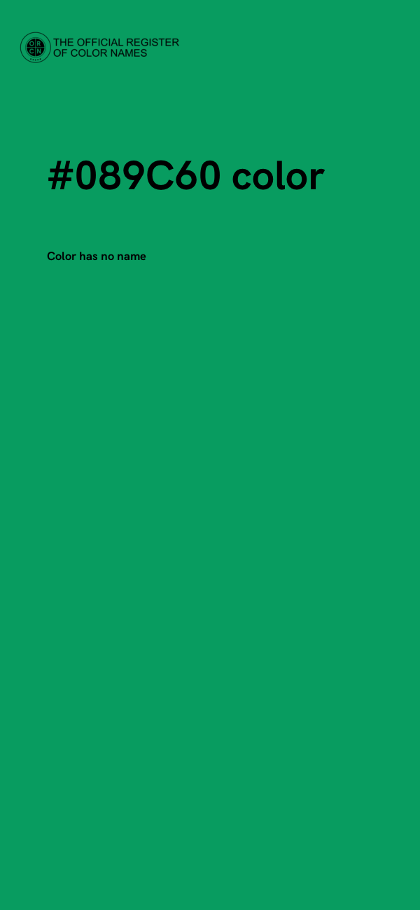 #089C60 color image