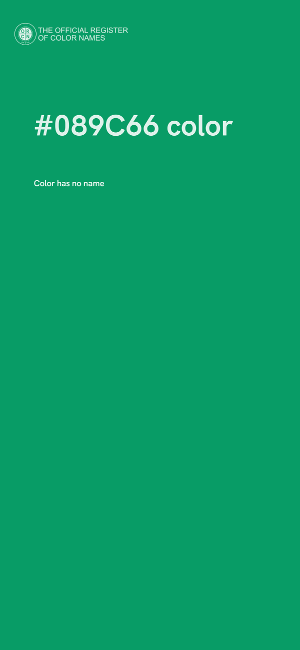 #089C66 color image