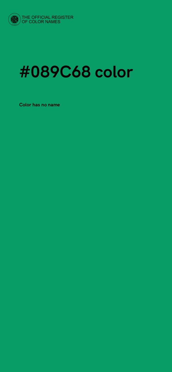 #089C68 color image