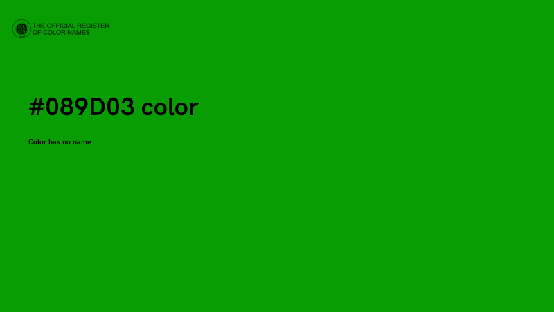 #089D03 color image