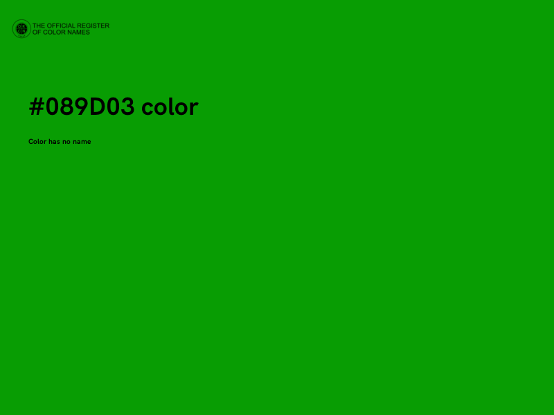 #089D03 color image