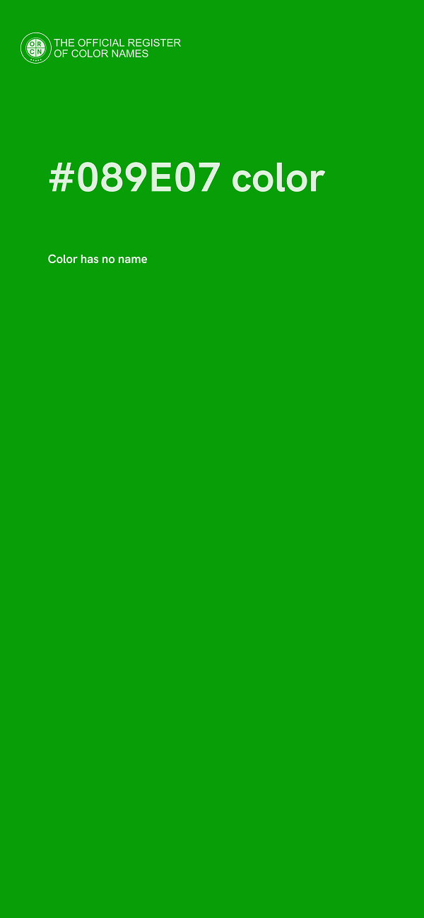 #089E07 color image