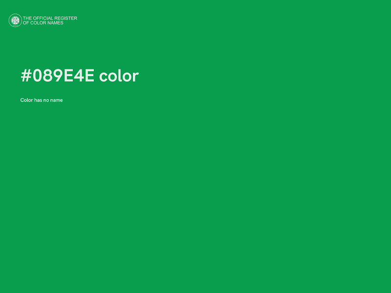 #089E4E color image