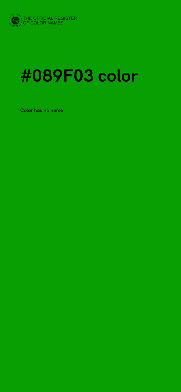 #089F03 color image