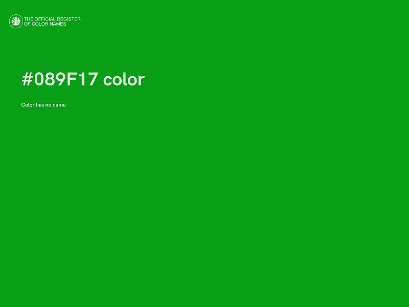 #089F17 color image