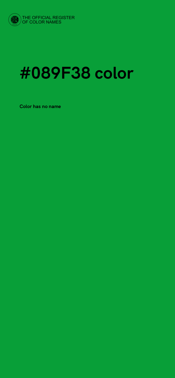 #089F38 color image
