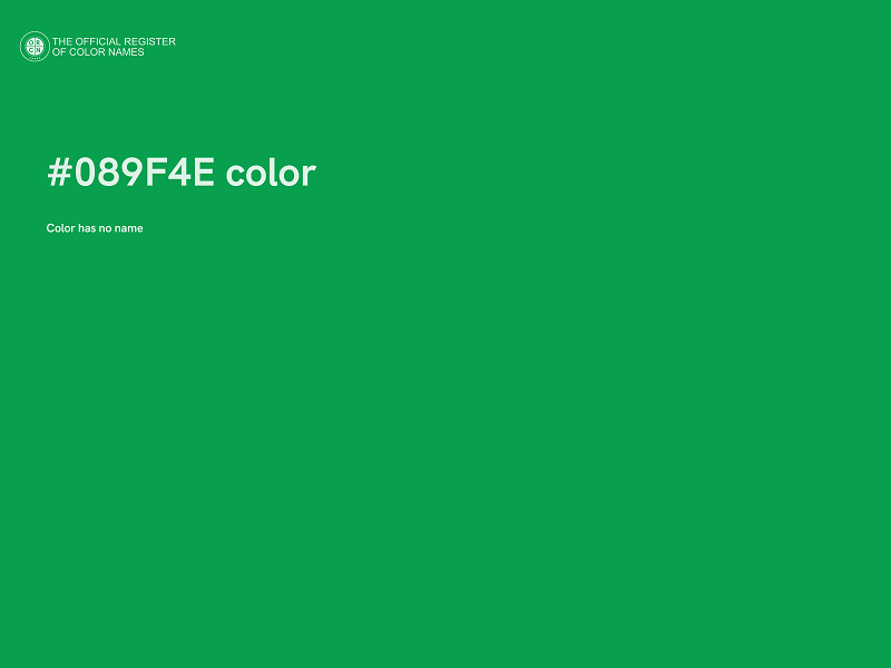 #089F4E color image