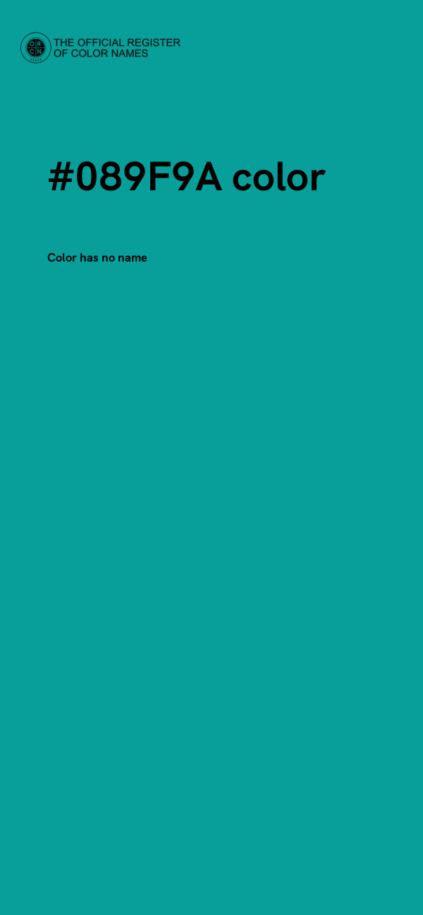 #089F9A color image