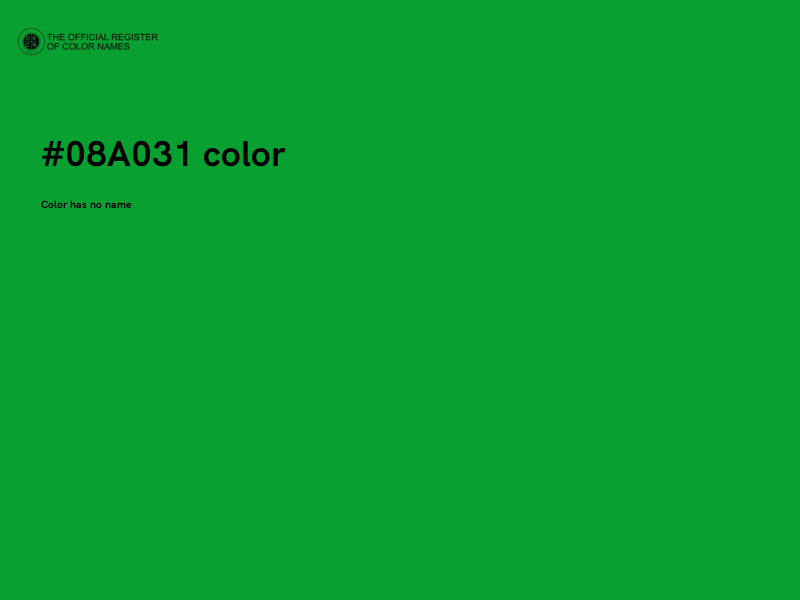 #08A031 color image