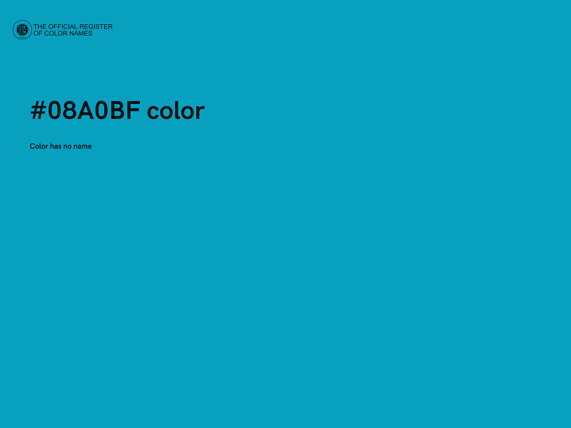 #08A0BF color image