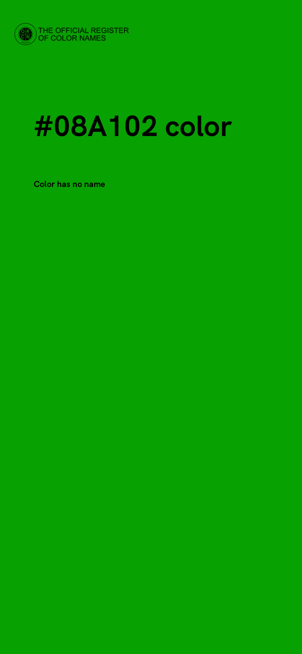 #08A102 color image