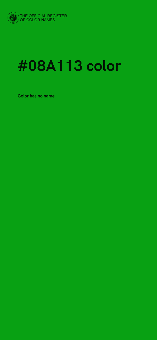 #08A113 color image