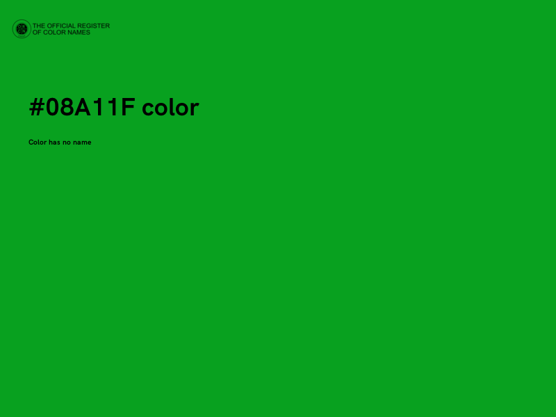 #08A11F color image