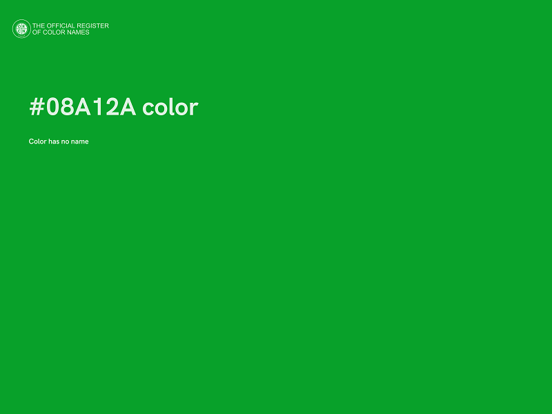 #08A12A color image