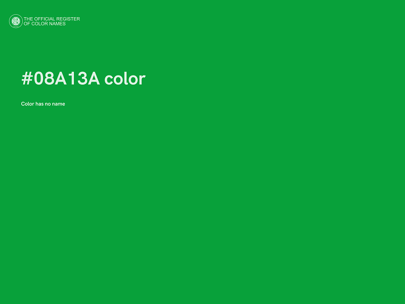 #08A13A color image