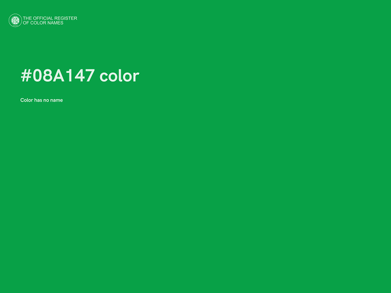 #08A147 color image