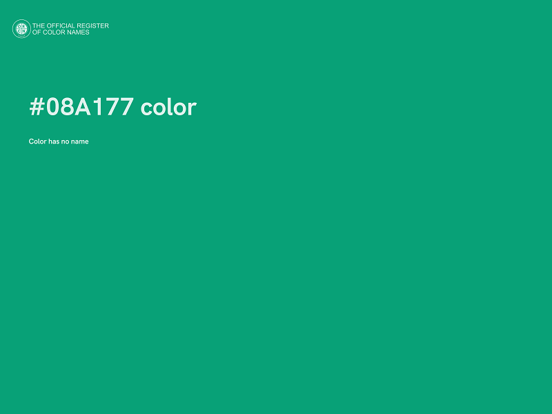 #08A177 color image