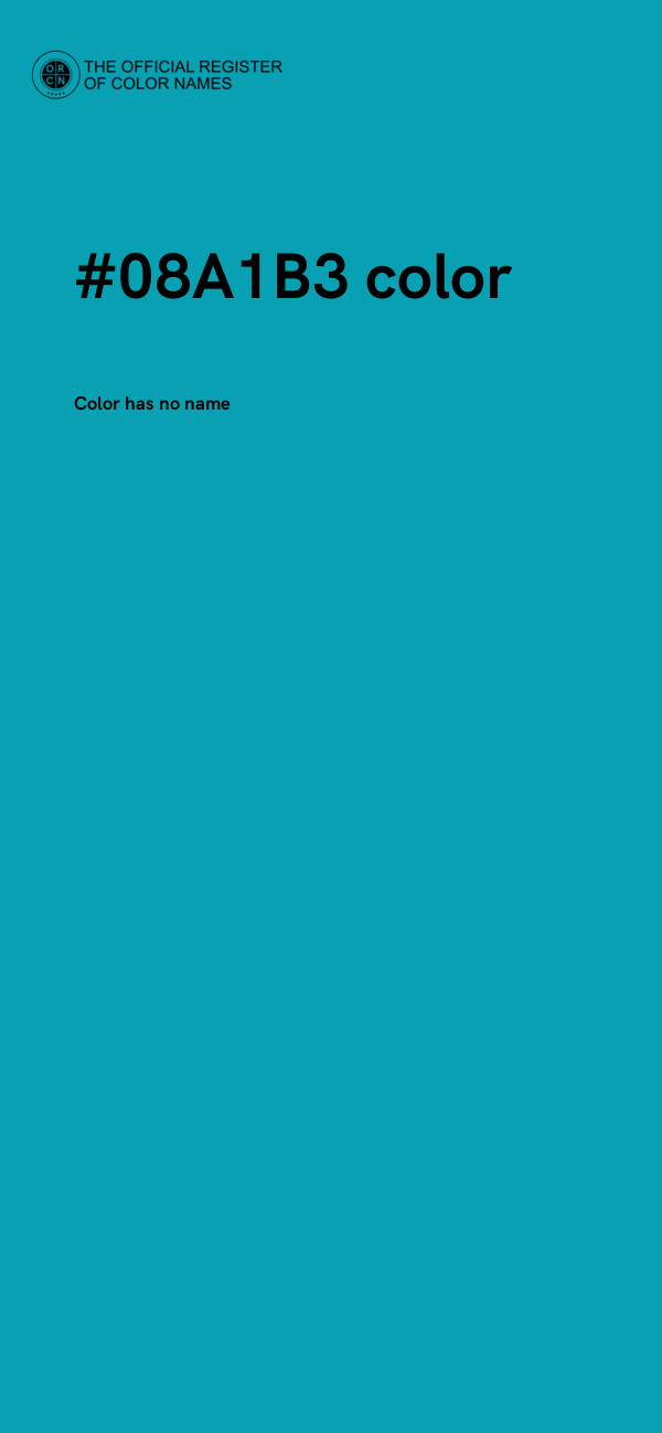 #08A1B3 color image