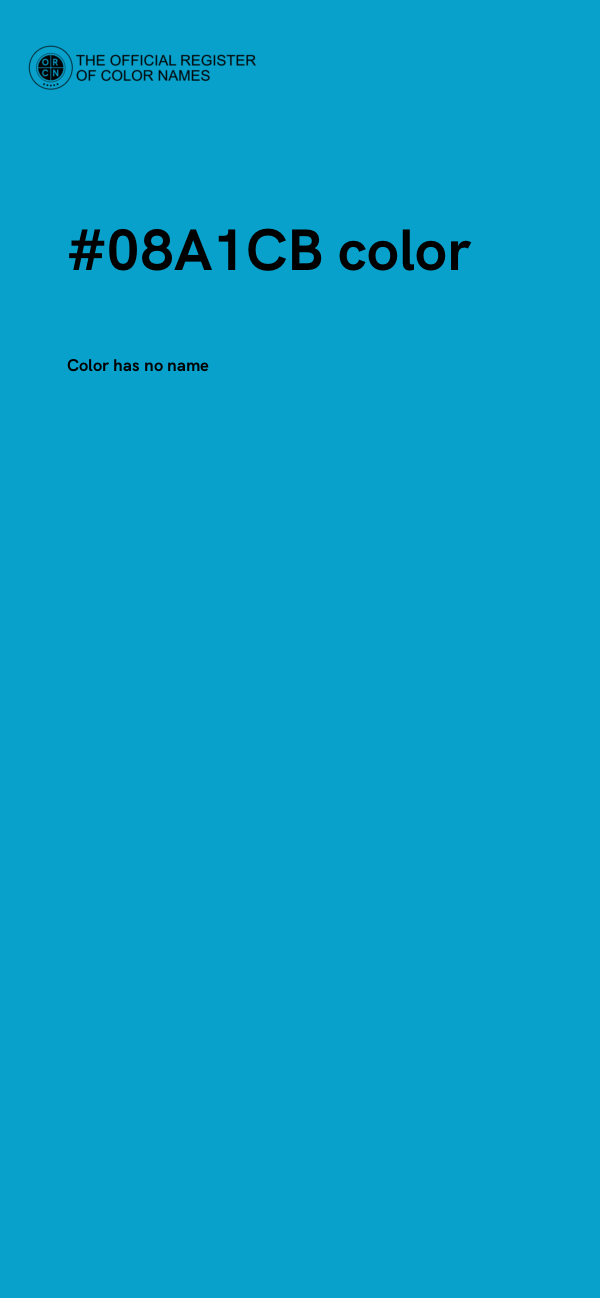 #08A1CB color image