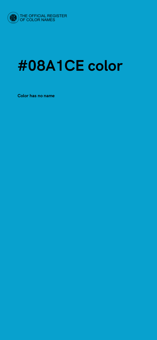 #08A1CE color image
