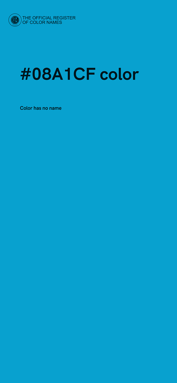 #08A1CF color image