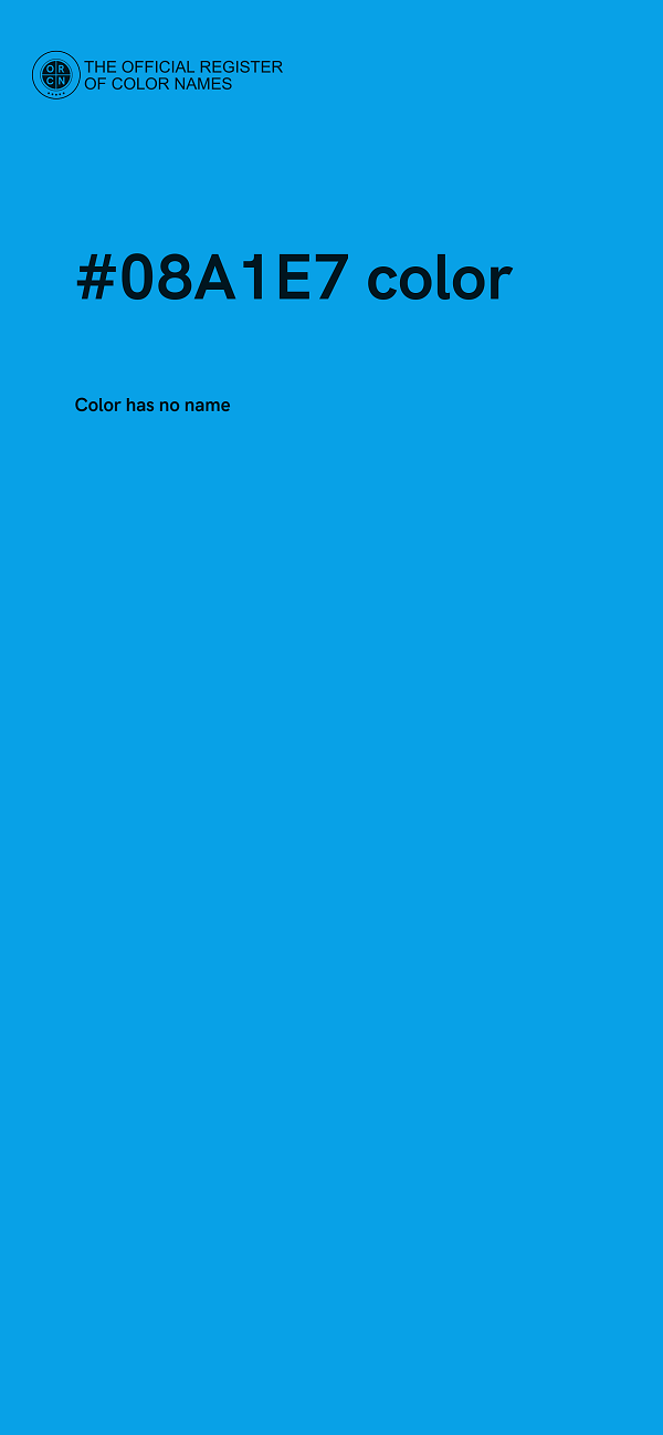 #08A1E7 color image