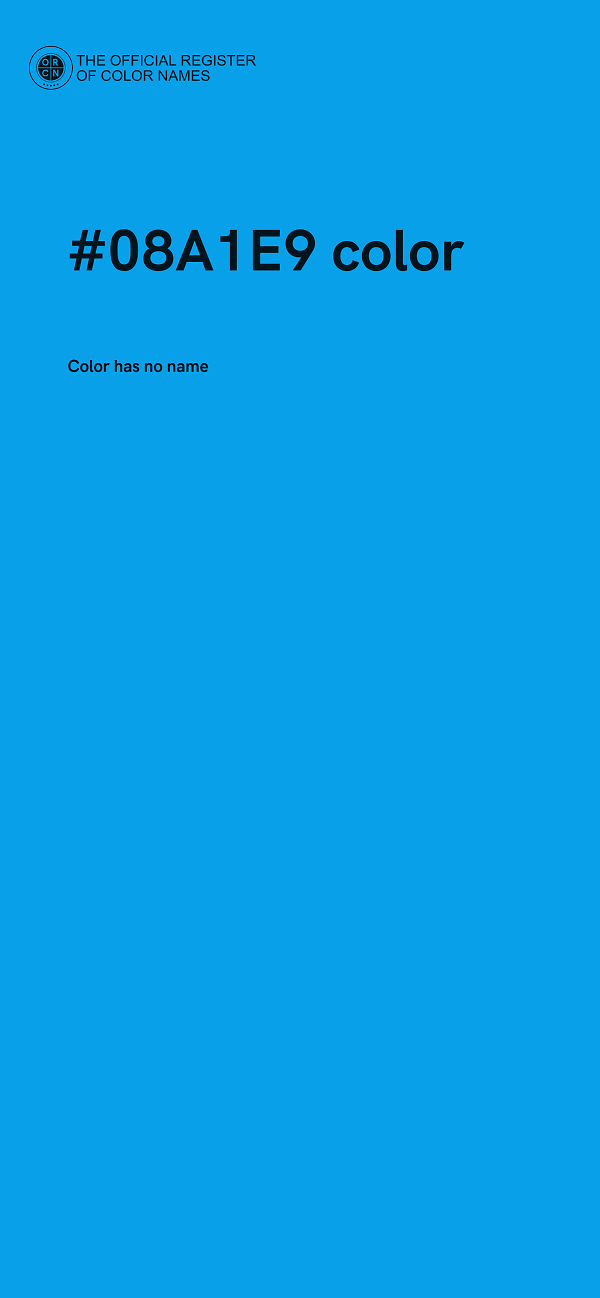 #08A1E9 color image
