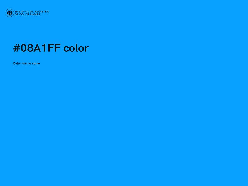 #08A1FF color image