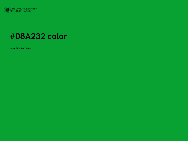#08A232 color image
