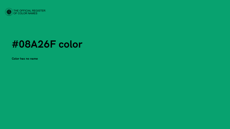 #08A26F color image
