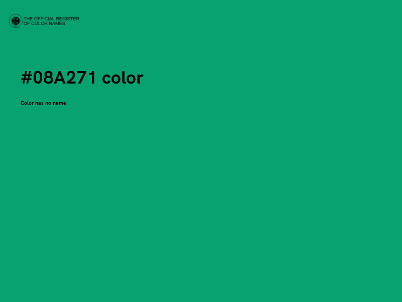 #08A271 color image