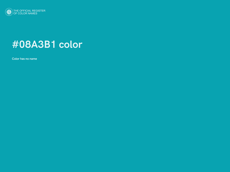 #08A3B1 color image