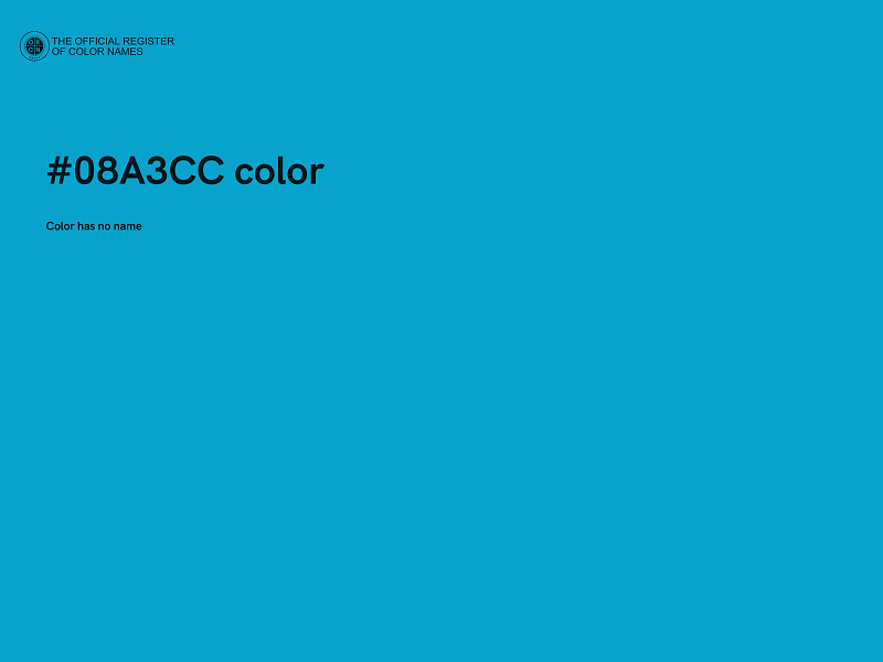 #08A3CC color image