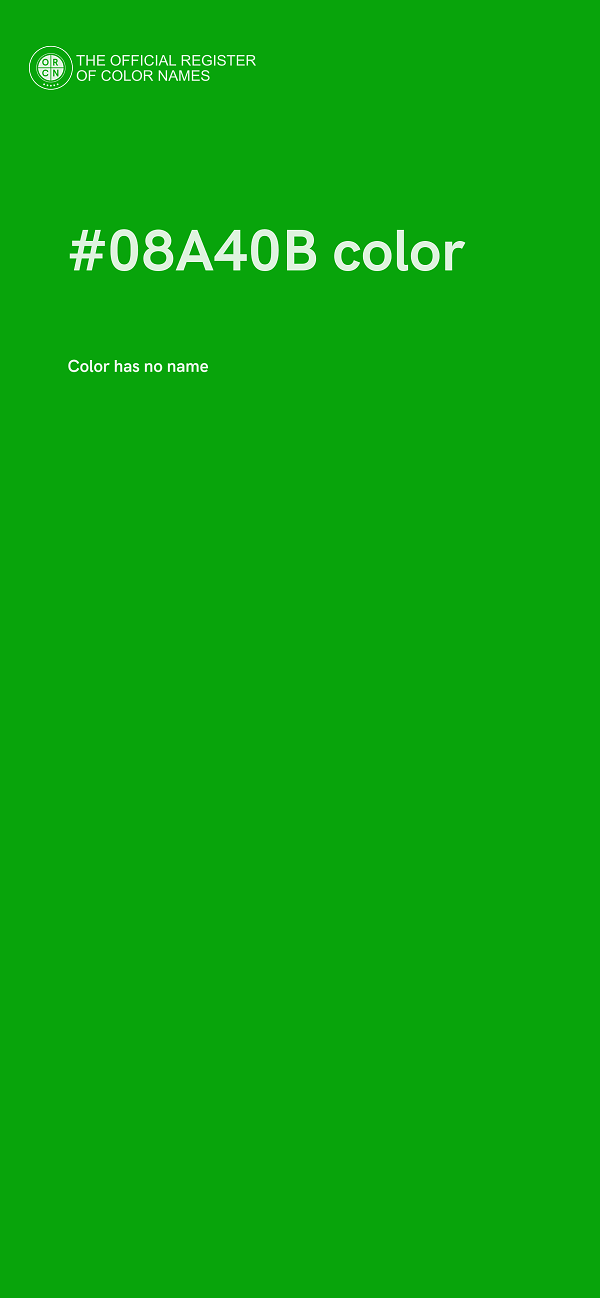 #08A40B color image