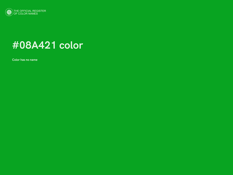 #08A421 color image